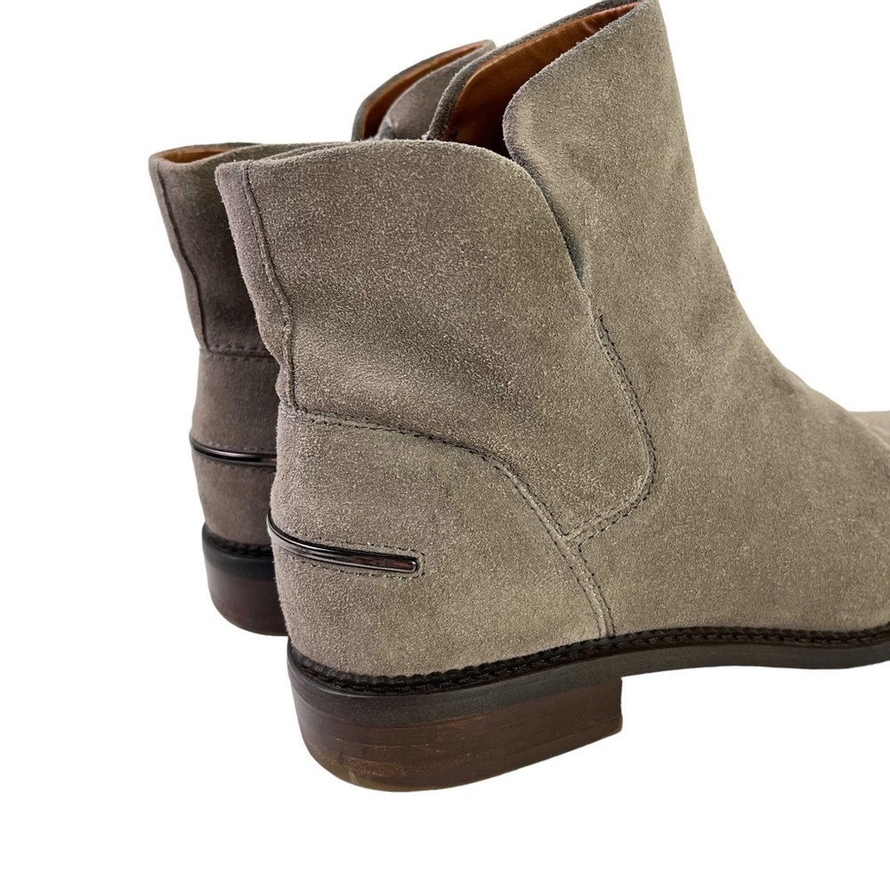 Franco Sarto Happily Women's Gray Taupe Genuine Leather Suede Ankle Boots sz 9.5 - Picture 5 of 16